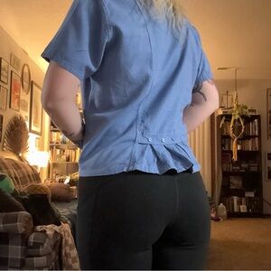 Christopher & Banks Casual Blue Button Down Shirt